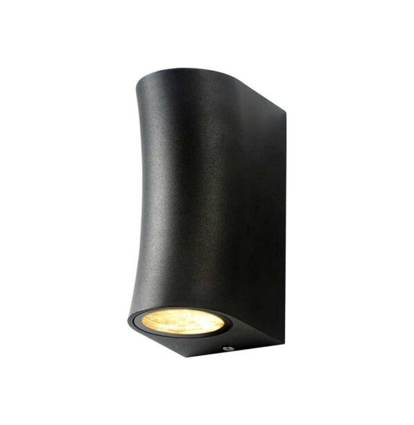 VANJSKA ZIDNA LAMPA 2 x GU10 CRNA