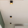 Nadgradni downlight BOX GU10 crni zlatni - Image 2